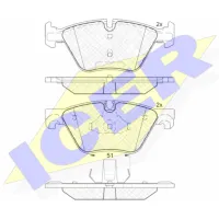 Plăcuțe de frână Icer 182002 față/ disk photo 2