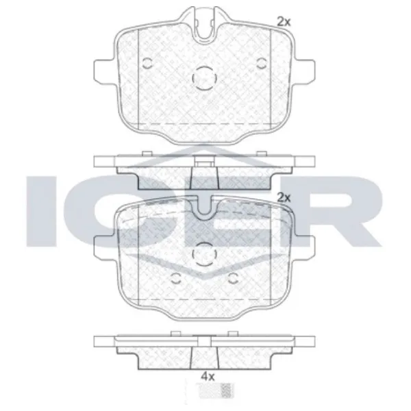 Тормозные колодки Icer 182005-200 задние/ дисковые photo 2