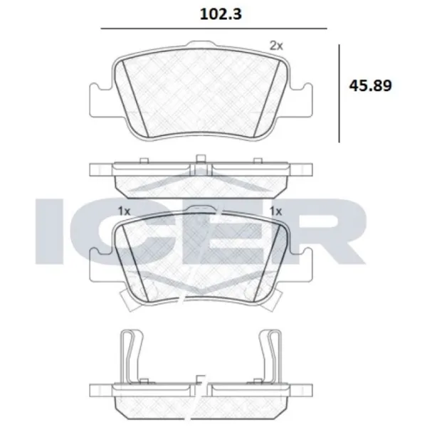 Тормозные колодки Icer 181870 задние/ дисковые photo 2