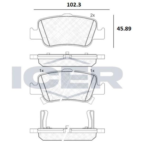 Тормозные колодки Icer 181870 задние/ дисковые photo 2