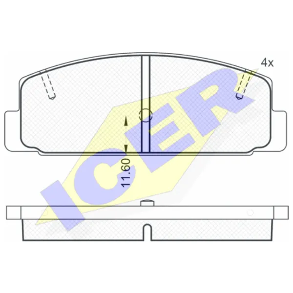 Plăcuțe de frână Icer 180785 spate/ disk photo 2 Plăcuțe de frână Icer 180785 spate/ disk photo 2