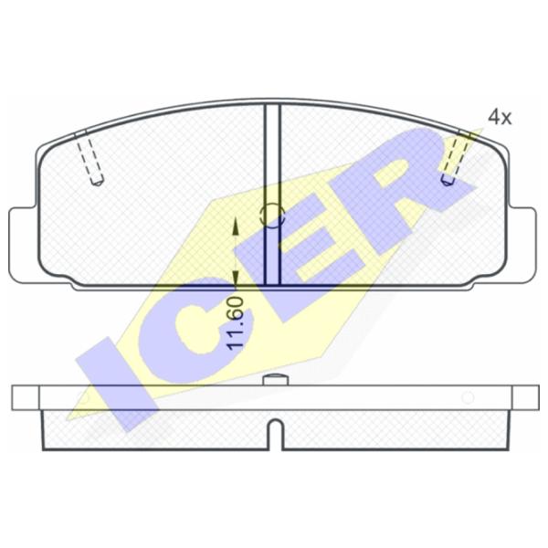 Plăcuțe de frână Icer 180785 spate/ disk photo 2 Plăcuțe de frână Icer 180785 spate/ disk photo 2