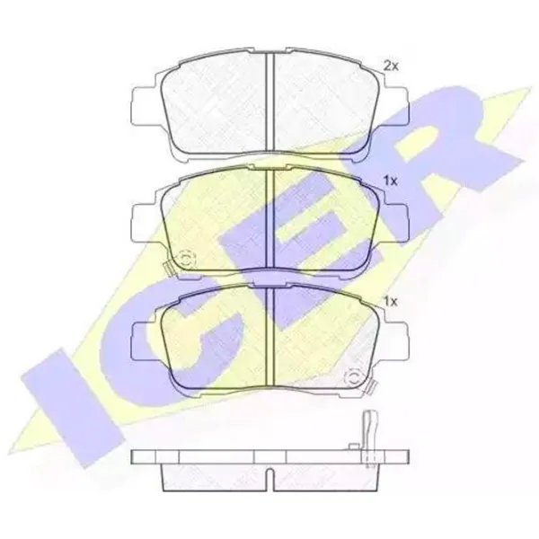 Plăcuțe de frână Icer 181304 față/ disk photo 2 Plăcuțe de frână Icer 181304 față/ disk photo 2