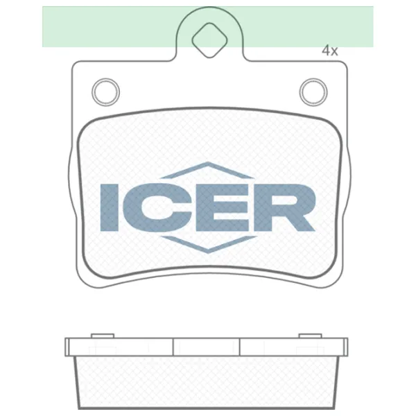 Тормозные колодки Icer 181310 задние/ дисковые photo 2 Тормозные колодки Icer 181310 задние/ дисковые photo 2