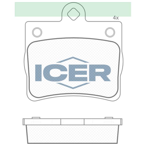 Тормозные колодки Icer 181310 задние/ дисковые photo 2 Тормозные колодки Icer 181310 задние/ дисковые photo 2