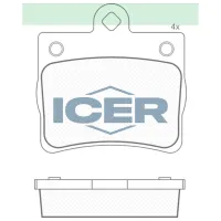 Plăcuțe de frână Icer 181310 spate/ disk photo 2