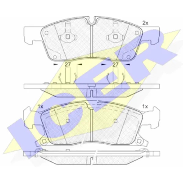 Тормозные колодки Icer 181988 передние/ дисковые photo 2 Тормозные колодки Icer 181988 передние/ дисковые photo 2