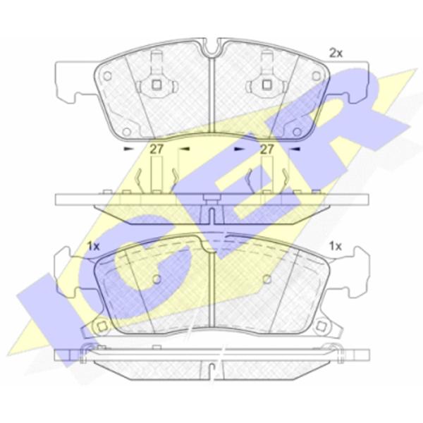 Тормозные колодки Icer 181988 передние/ дисковые photo 2 Тормозные колодки Icer 181988 передние/ дисковые photo 2