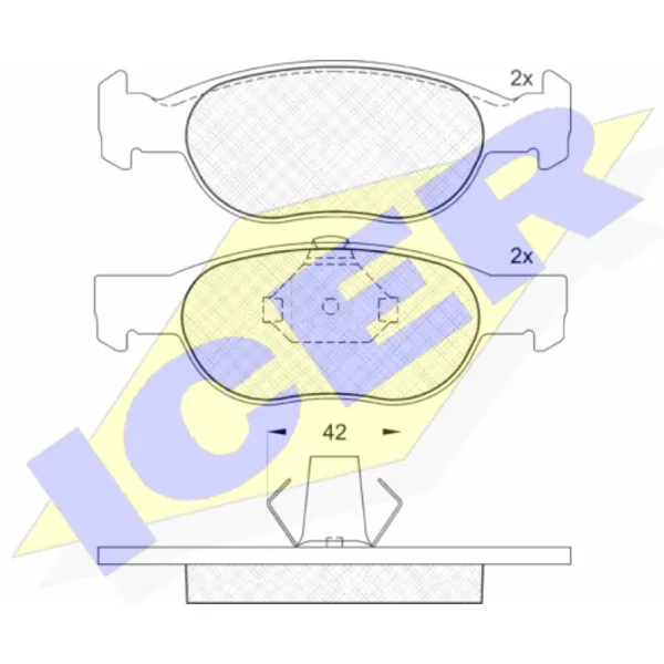 Тормозные колодки Icer 181348 передние/ дисковые photo 2
