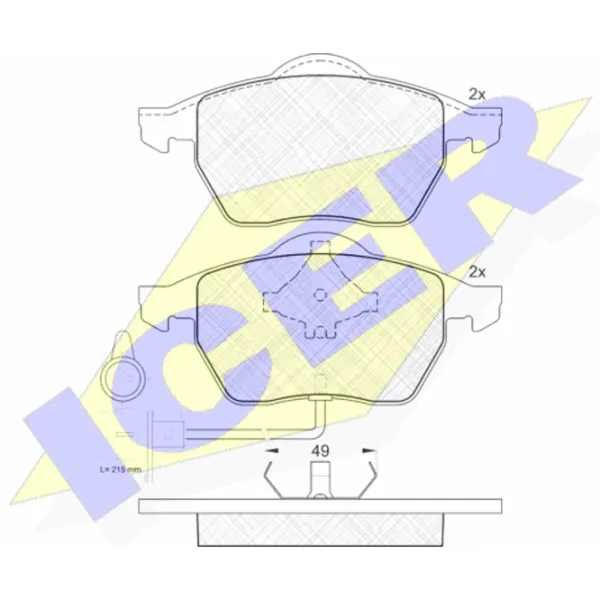 Тормозные колодки Icer 180808 передние/ дисковые photo 2