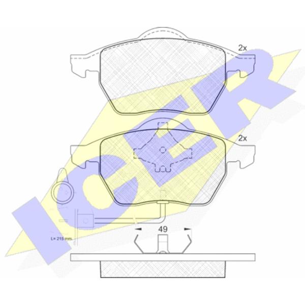 Тормозные колодки Icer 180808 передние/ дисковые photo 2