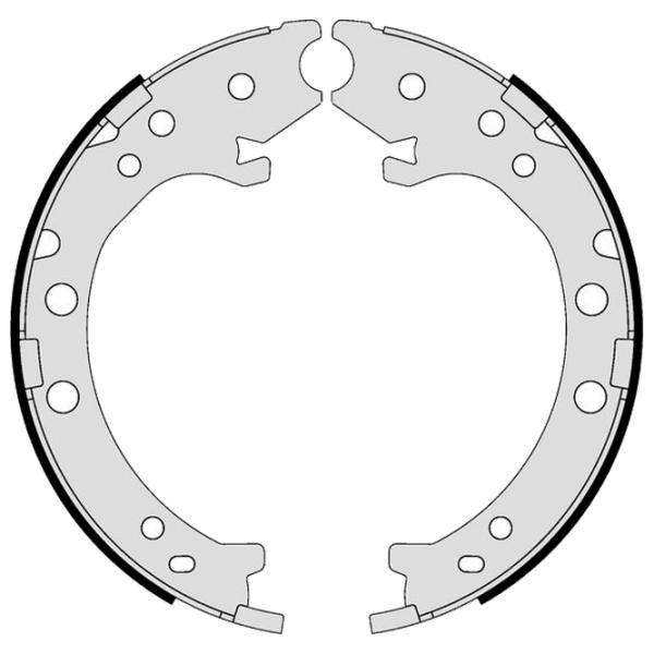 Plăcuțe de frână Brembo S 28 519 spate/ tobă photo 2