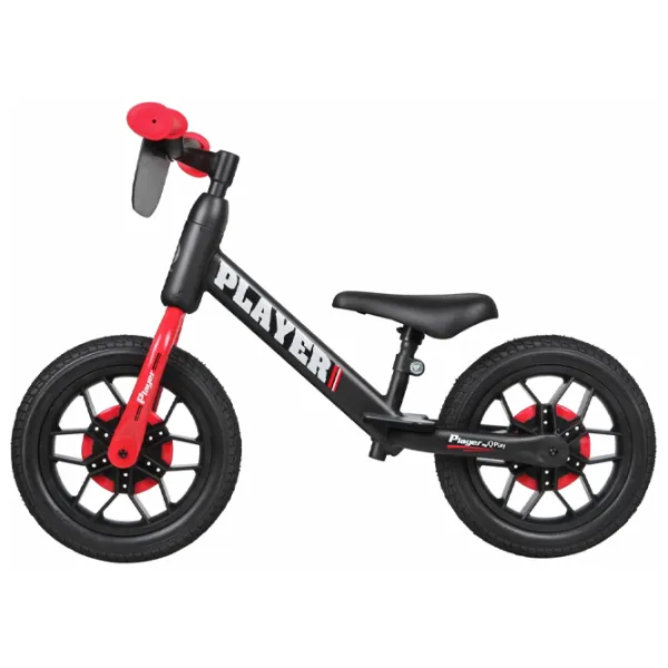 Bicicletă fără pedale Qplay Player 12" Oțel/ Red Black photo 2 Bicicletă fără pedale Qplay Player 12" Oțel/ Red Black photo 2