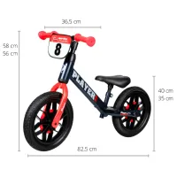 Bicicletă fără pedale Qplay Player 12" Oțel/ Red Black photo 6