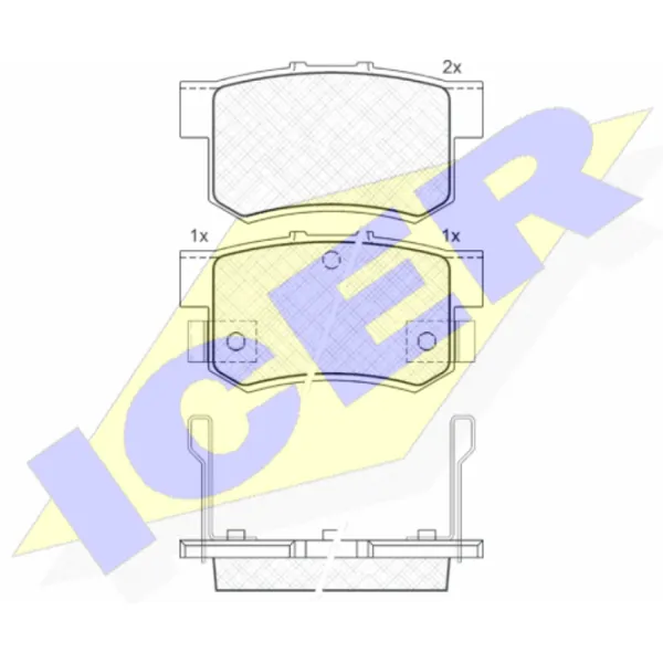 Plăcuțe de frână Icer 180798 spate/ disk photo 2