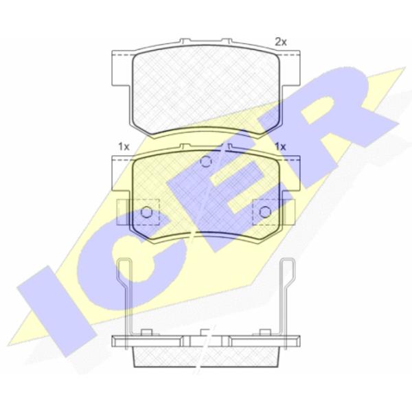 Plăcuțe de frână Icer 180798 spate/ disk photo 2