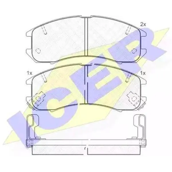 Тормозные колодки Icer 180795 передние/ дисковые photo 2 Тормозные колодки Icer 180795 передние/ дисковые photo 2