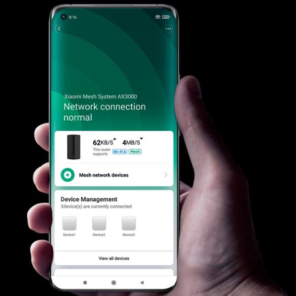 Wi-Fi Роутер Xiaomi Mesh System AX3000 (2-pack) 574 Мбит/ c/ 2402 Мбит/ с/ Черный photo 6