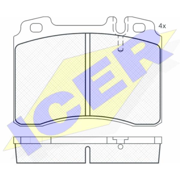Тормозные колодки Icer 180861 передние/ дисковые photo 2 Тормозные колодки Icer 180861 передние/ дисковые photo 2