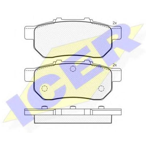 Тормозные колодки Icer 180960 задние/ дисковые photo 2 Тормозные колодки Icer 180960 задние/ дисковые photo 2