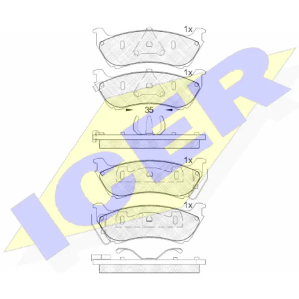Тормозные колодки Icer 181277 задние/ дисковые photo 2 Тормозные колодки Icer 181277 задние/ дисковые photo 2