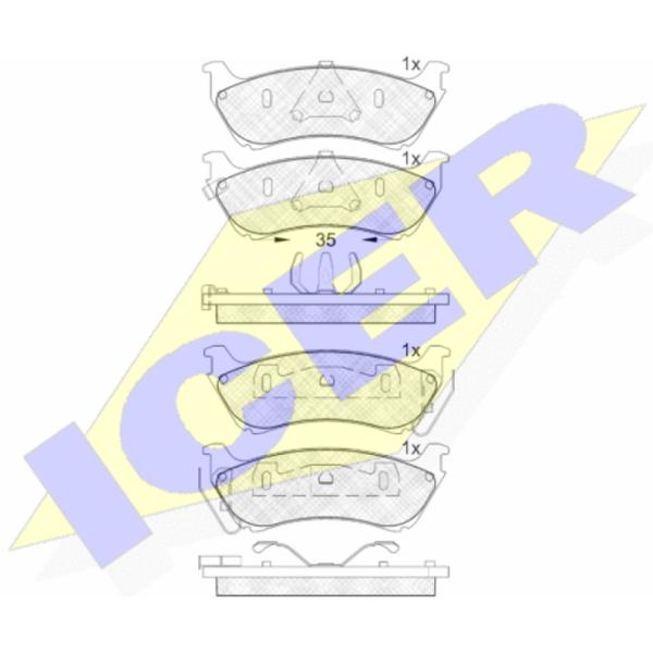 Тормозные колодки Icer 181277 задние/ дисковые photo 2 Тормозные колодки Icer 181277 задние/ дисковые photo 2
