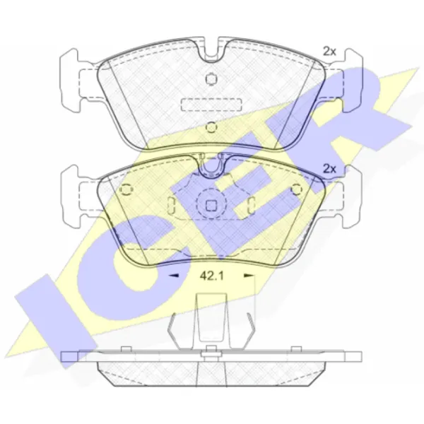 Plăcuțe de frână Icer 181295 față/ disk photo 2