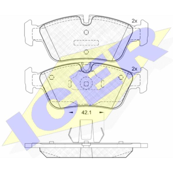 Plăcuțe de frână Icer 181295 față/ disk photo 2