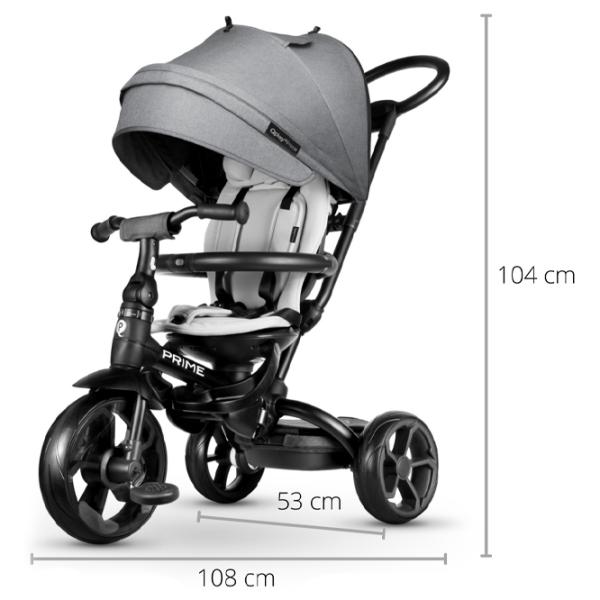 Triciclu Qplay Prime NEW 25 kg/ Gray photo 5 Triciclu Qplay Prime NEW 25 kg/ Gray photo 5