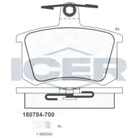 Plăcuțe de frână Icer 180784-700 spate/ disk photo 2