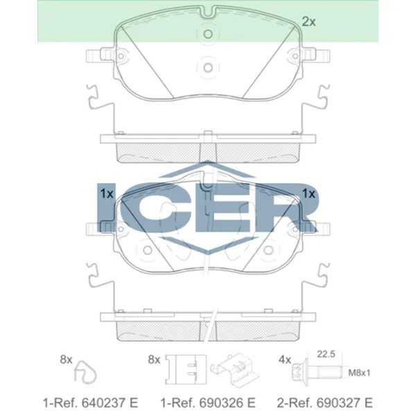Тормозные колодки Icer 182431 передние/ дисковые photo 2 Тормозные колодки Icer 182431 передние/ дисковые photo 2