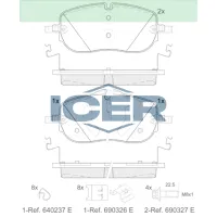 Plăcuțe de frână Icer 182431 față/ disk photo 2