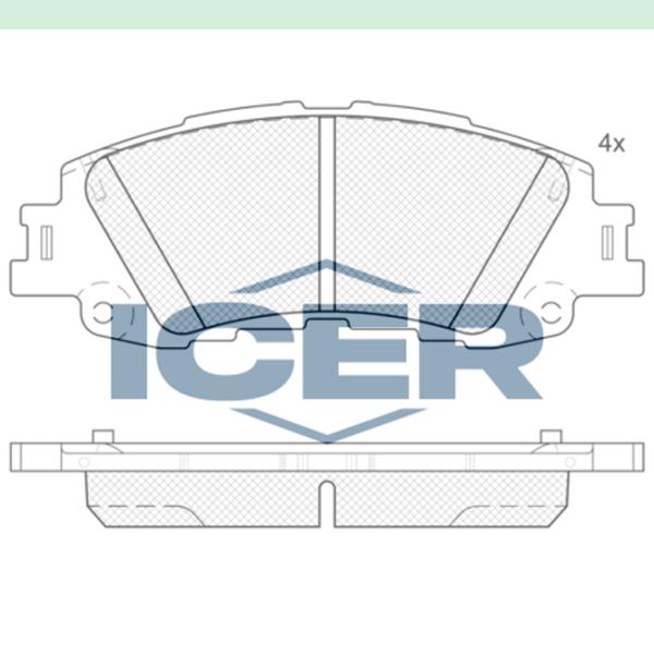 Plăcuțe de frână Icer 182452 față/ disk photo 2 Plăcuțe de frână Icer 182452 față/ disk photo 2