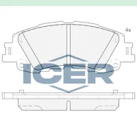 Plăcuțe de frână Icer 182452 față/ disk photo 2