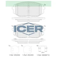 Plăcuțe de frână Icer 182429 față/ disk photo 2