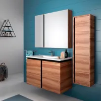 Dulap cu lavoar Creavit Verti Pe podea/ MDF/ Brown photo 3