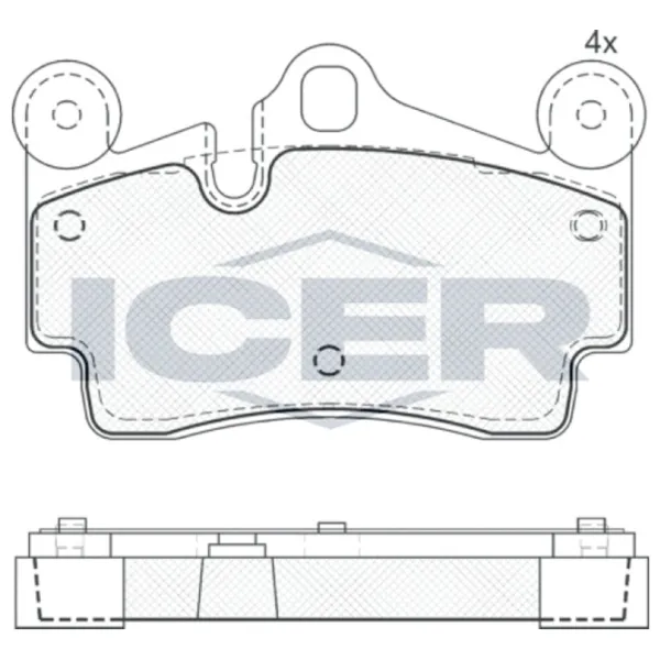 Тормозные колодки Icer 181611 задние/ дисковые photo 2