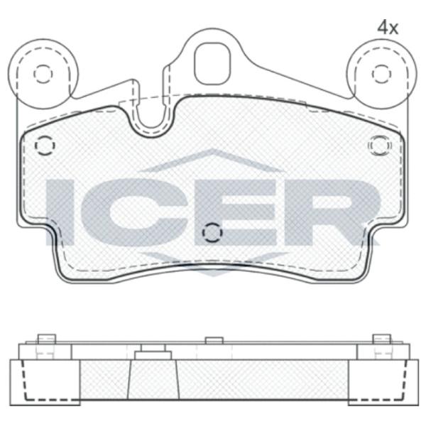 Тормозные колодки Icer 181611 задние/ дисковые photo 2