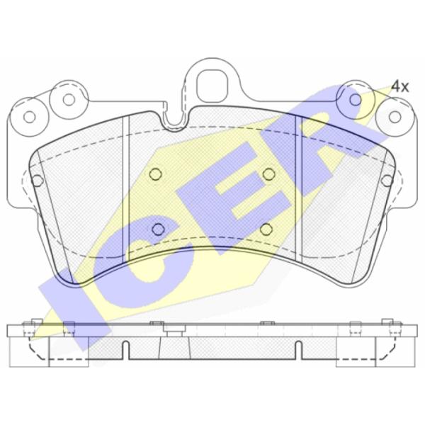 Тормозные колодки Icer 181595 передние/ дисковые photo 2