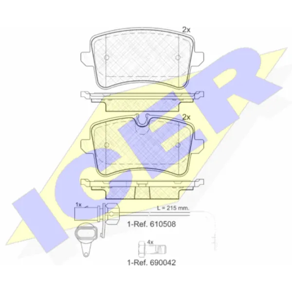 Тормозные колодки Icer 181986-203 задние/ дисковые photo 2