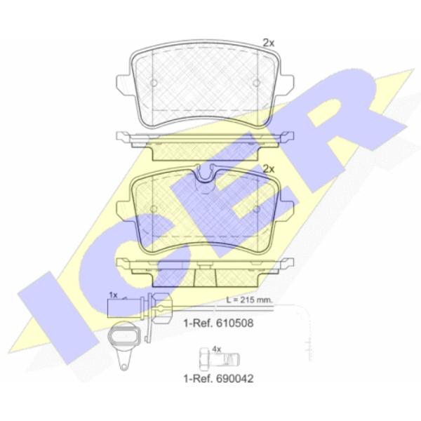 Тормозные колодки Icer 181986-203 задние/ дисковые photo 2