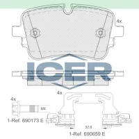 Plăcuțe de frână Icer 182248-203 spate/ disk photo 3
