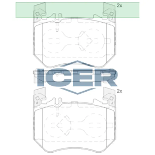 Тормозные колодки Icer 182439 передние/ дисковые photo 2 Тормозные колодки Icer 182439 передние/ дисковые photo 2
