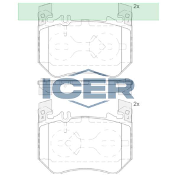 Тормозные колодки Icer 182439 передние/ дисковые photo 2 Тормозные колодки Icer 182439 передние/ дисковые photo 2