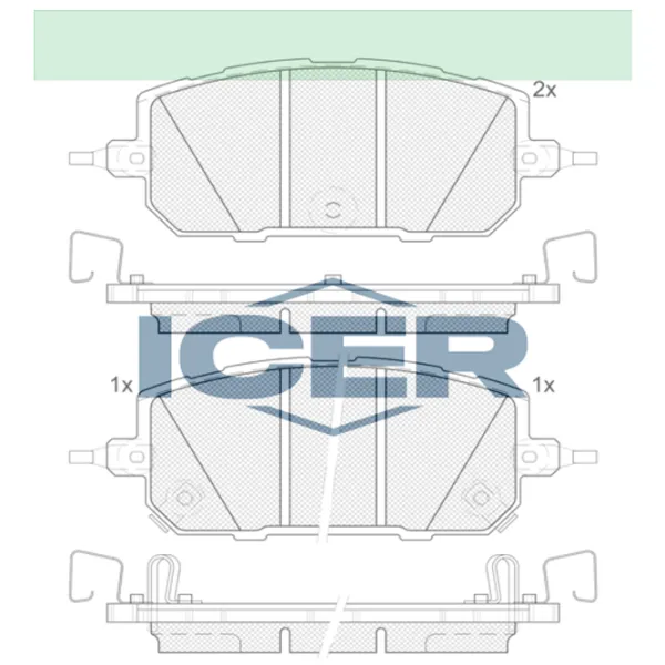 Plăcuțe de frână Icer 182433 față/ disk photo 2 Plăcuțe de frână Icer 182433 față/ disk photo 2