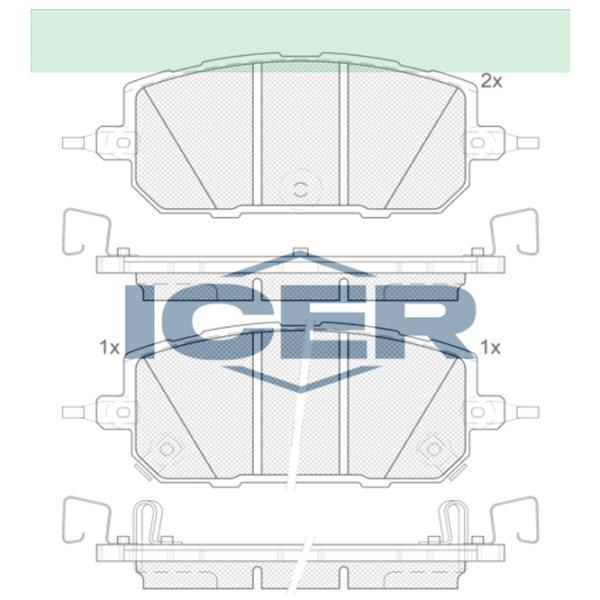 Plăcuțe de frână Icer 182433 față/ disk photo 2 Plăcuțe de frână Icer 182433 față/ disk photo 2