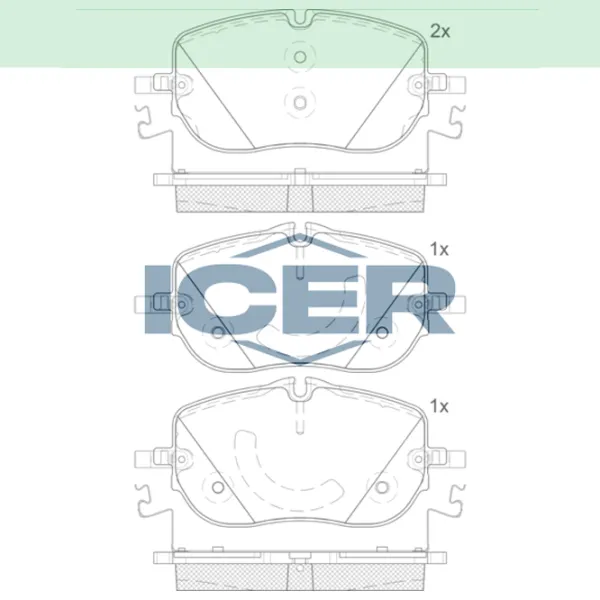 Тормозные колодки Icer 182432 передние/ дисковые photo 2