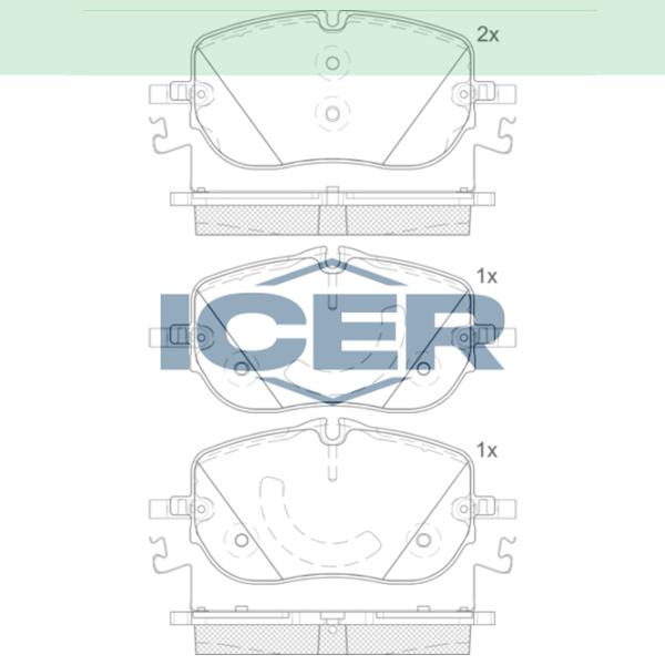 Тормозные колодки Icer 182432 передние/ дисковые photo 2