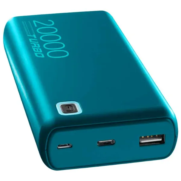 Power Bank Cellularline Essence Turbo 20000 mAh/ Green photo 2 Power Bank Cellularline Essence Turbo 20000 mAh/ Green photo 2