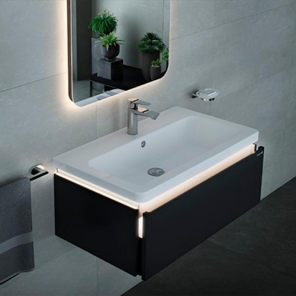 Dulap cu lavoar Creavit Ante Pe perete/ MDF/ Black photo 3 Dulap cu lavoar Creavit Ante Pe perete/ MDF/ Black photo 3